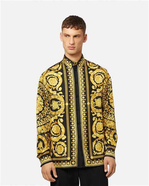 versace fantasia shirt|Versace barocco silk shirt.